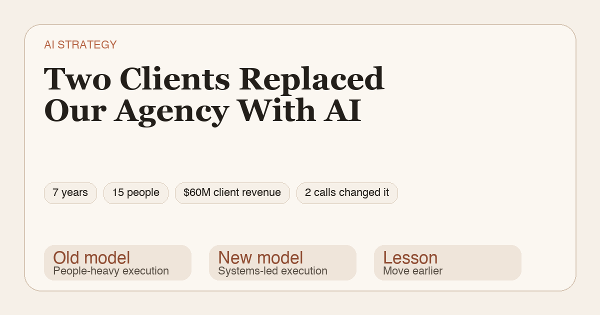 Two Clients Replaced Our Agency With AI: Here's What I Learned feature image