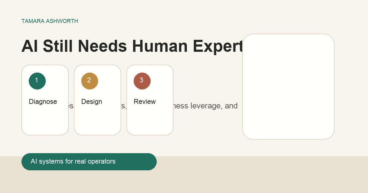 AI Still Needs Human Expertise to Work, and That's Actually the Opportunity feature image