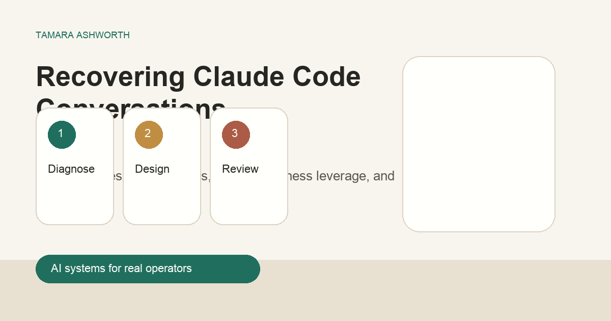 Claude Code Crashed and Took 12 Conversations With It. Here Is the Tool I Built. feature image